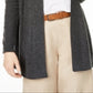 Charter Club Women's Nicki Cashmere Open Front Cardigan Gray Size Large