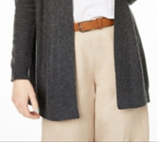 Charter Club Women's Nicki Cashmere Open Front Cardigan Gray Size Large