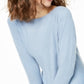 Charter Club Women's Pure Cashmere Long Sleeve Shirttail Sweater Blue Size X-Small