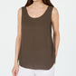 Alfani Women's Sleeveless Scoop Neck Top Brown Size X-Large