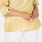 JM Collection Women's Printed Zip Front Top Yellow Size 2X