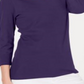 Karen Scott Women's Cotton 3/4 Sleeve Top Purple Size Small