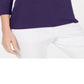 Karen Scott Women's Cotton 3/4 Sleeve Top Purple Size Small