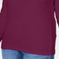 Karen Scott Women's Satin Trim Scoop Neck Top Purple Size XS