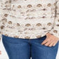 Karen Scott Women's Watercolor Scoop Neck Top Brown Size XX-Large
