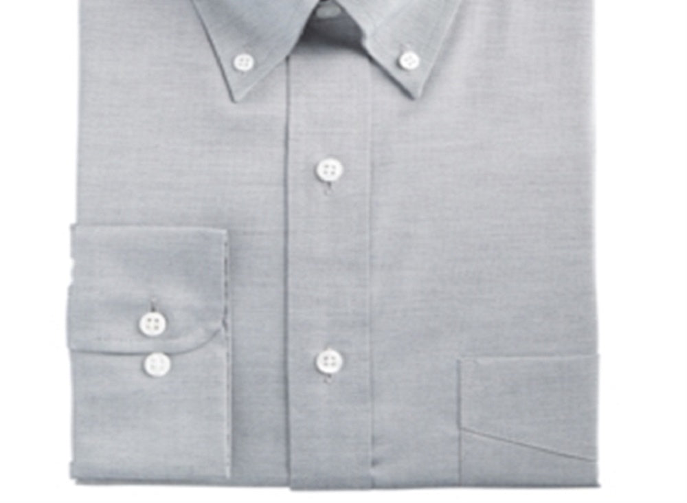 Club Room Men's Regular Fit Front Pocket Dress Shirt Gray Size 32X33