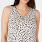 Style & Co Women's Printed Crisscross Strap Dress Brown Size Medium