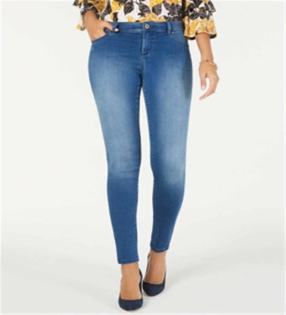 INC International Concepts Women's Ifinity Stretch Skinny Jeans Blue Size 8