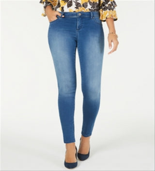 INC International Concepts Women's Ifinity Stretch Skinny Jeans Blue Size 8
