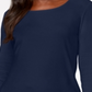 Karen Scott Women's Cotton Scoop Neck Top Blue Size Petite Small