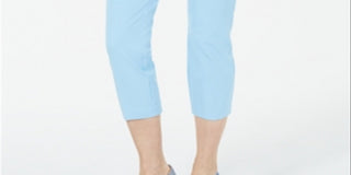 Alfani Women's Invisible Zip Capri Pants Blue Size 6