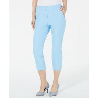 Alfani Women's Invisible Zip Capri Pants Blue Size 6