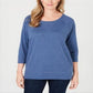 Karen Scott Women's Sport Scoop-Neck Top Blue Size Large