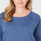 Karen Scott Women's Sport Scoop-Neck Top Blue Size Large