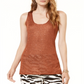 INC International Concepts Women's Sequined Sweater Tank Top Beige- Size PP