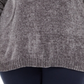Karen Scott Women's Plus Chenille Pullover V Neck Sweater Gray Size 3X