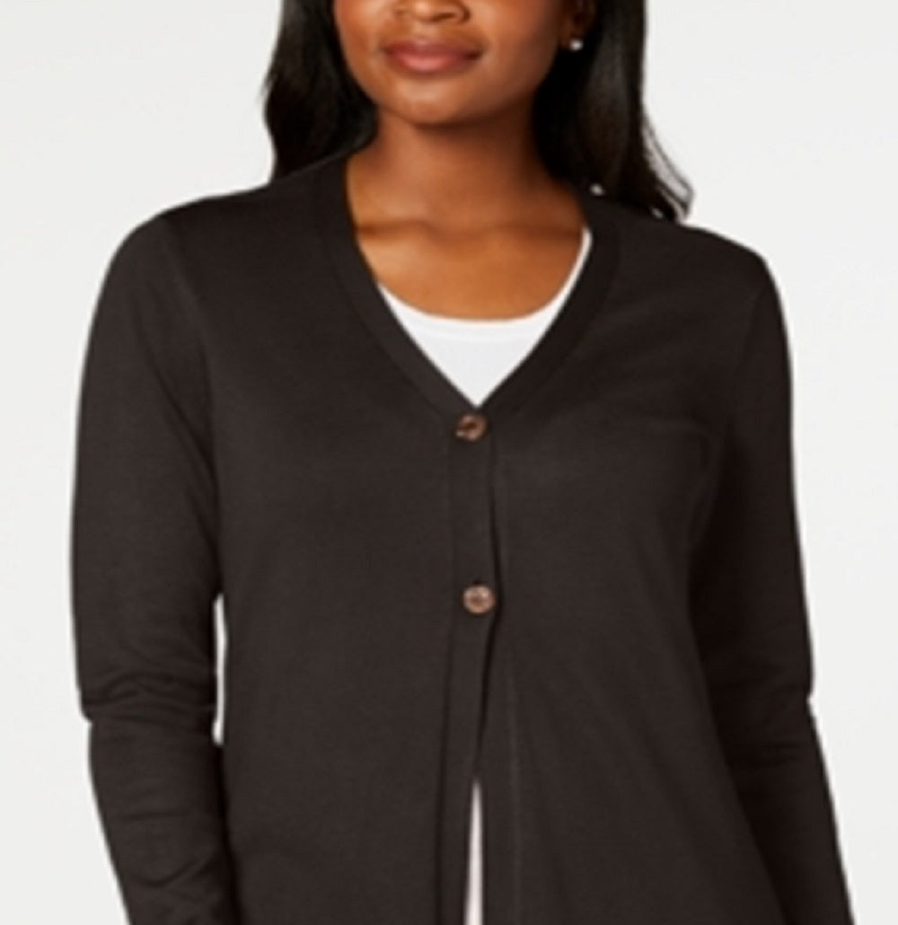 Karen Scott Women's Long Cardigan Brown Size X-Large