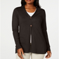 Karen Scott Women's Long Cardigan Brown Size X-Large