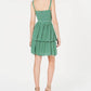 Bar III Women's Printed Ruffled Dress Green Size 14