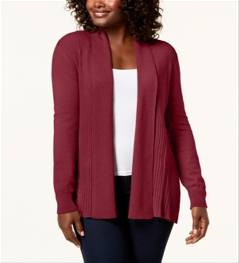 Karen Scott Women's Shawl Collar Cardigan Red Size X-Small