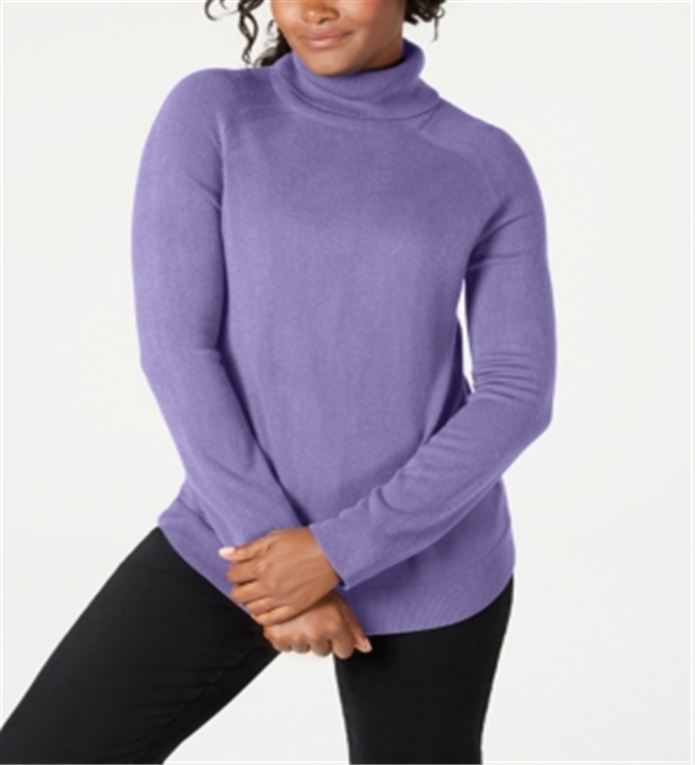 Karen Scott Women's Turtleneck Sweater Purple Size Large