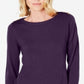 Karen Scott Women's Button Shoulder Sweater Purple Size X-Large