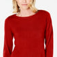 Karen Scott Women's Button Shoulder Sweater Red Size X-Large
