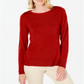 Karen Scott Women's Button Shoulder Sweater Red Size X-Large