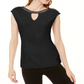 INC International Concepts Women's Embellished Keyhole Top Black Size Petite XL