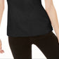 INC International Concepts Women's Embellished Keyhole Top Black Size Petite XL