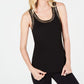 INC International Concepts Women's Studded Tank Top Black Size Petite XL