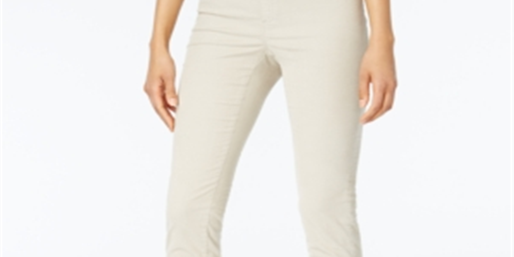 Karen Scott Women's Corduroy Pull on Pants Beige Size Medium
