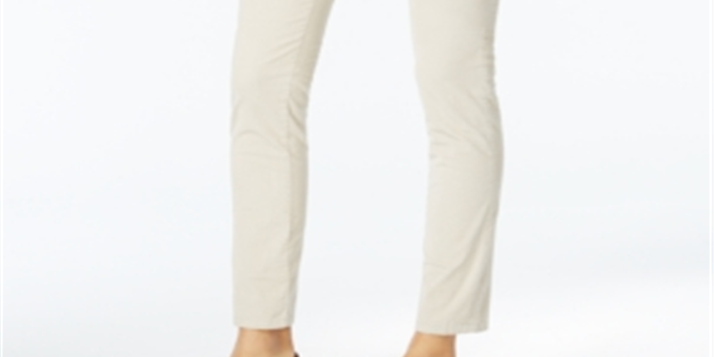 Karen Scott Women's Corduroy Pull on Pants Beige Size Medium