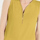 JM Collection Women's Sleeveless Zip Top Yellow Size Petite XL