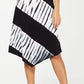 INC International Concepts Women's Color Block Sleeveless Halter MIDI Shift Dress Black Size Medium