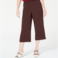Alfani Women's Culotte Pull on Cropped Wide Leg Pants Brown Size X-Large