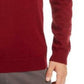 Tasso Elba Men's Contrast Shawl Collar Supima Cotton Sweater Red Size Medium