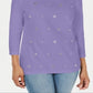 Karen Scott Women's Cotton Grommet Top Purple Size Small