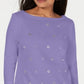 Karen Scott Women's Cotton Grommet Top Purple Size XX-Large