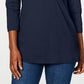 Karen Scott Women's Beaded Top Blue Size Medium