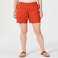 Style & Co Women's Comfort Waist Cargo Shorts Orange Size 4