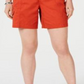 Style & Co Women's Comfort Waist Cargo Shorts Orange Size 4