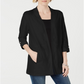 Karen Scott Women's Zip Pocket Cardigan Black Size X-Small