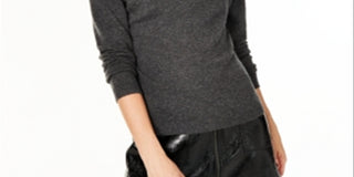 Charter Club Women's Cashmere Turtleneck Sweater Gray Size Medium