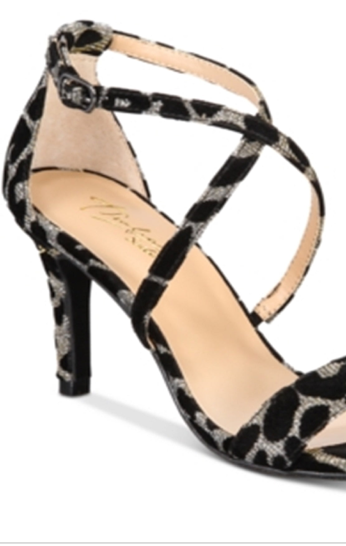 Thalia Sodi Women's Darria2F Suede Open Toe Formal Ankle Strap Shoes Black Size 5.5