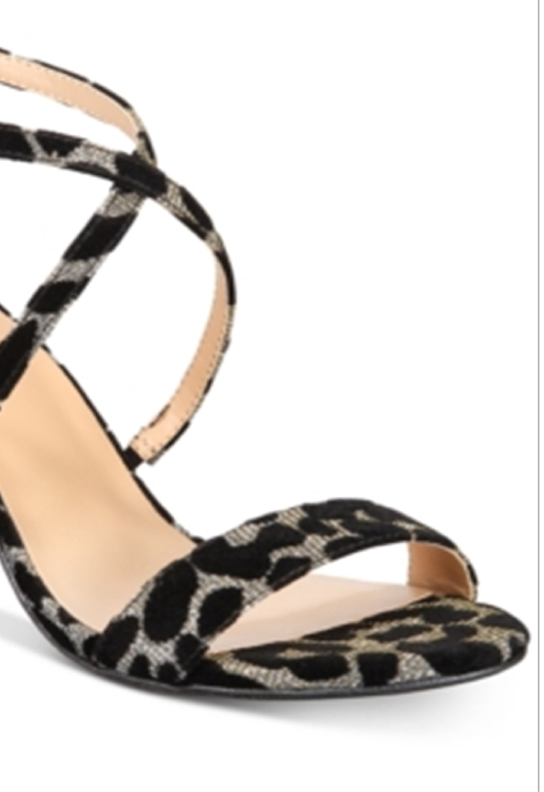 Thalia Sodi Women's Darria2F Suede Open Toe Formal Ankle Strap Shoes Black Size 5.5