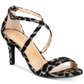 Thalia Sodi Women's Darria2F Suede Open Toe Formal Ankle Strap Shoes Black Size 5.5