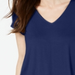 Alfani Women's Short Sleeve V Neck Top Blue Size Small