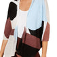 Alfani Women's Colorblocked Open Front Cardigan Blue Size Medium