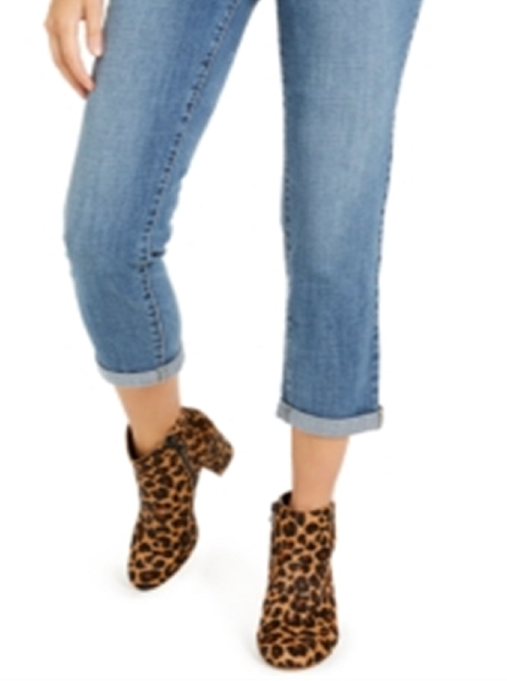 INC International Concepts Women's Curvy Fit Boyfriend Jeans Blue Size 4